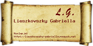 Lieszkovszky Gabriella névjegykártya